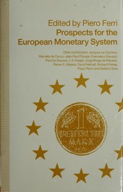 Cover of: Prospects for the European monetary system