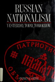 Cover of: Russian nationalism by Stephen Carter