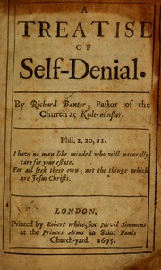 Cover of: A treatise of self-denial