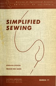 Cover of: Simplified sewing by Ethelwyn Dodson