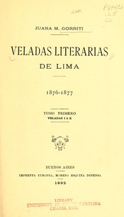 Cover of: Veladas literarias de Lima: 1876-1877.