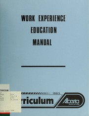 Cover of: Work experience education manual.