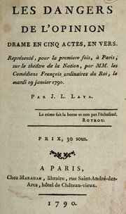 Cover of: Les dangers de l'opinion by Jean Louis Laya