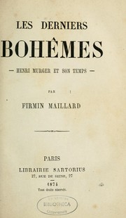 Cover of: Les Derniers bohêmes by Firmin Maillard