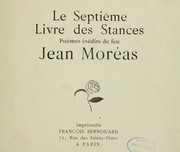 Cover of: Le septième livre des Stances by Jean Moréas