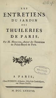 Cover of: Les entretiens du Jardin des Tuileries de Paris