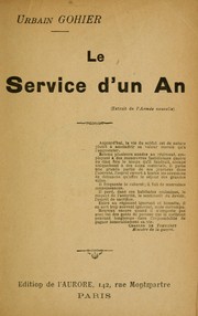 Cover of: Le service d'un an