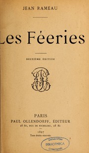 Cover of: Les féeries by Jean Rameau