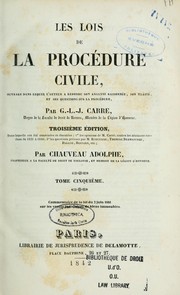 Cover of: Les lois de la procédure civile