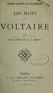 Les mots de Voltaire by Voltaire