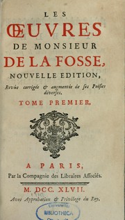 Cover of: Les oeuvres de monsieur de La Fosse