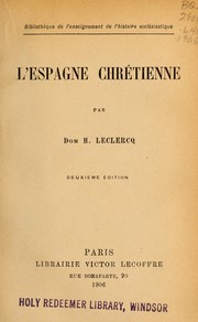 Cover of: L'Espagne chrétienne