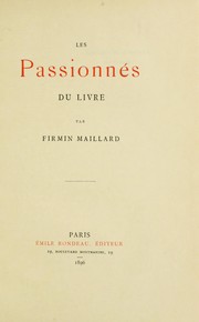 Cover of: Les passionnés du livre