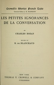 Cover of: Les petites ignorances de la conversation