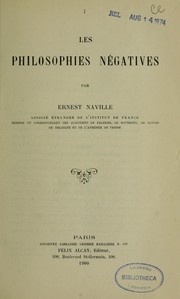 Cover of: Les Philosophies négatives