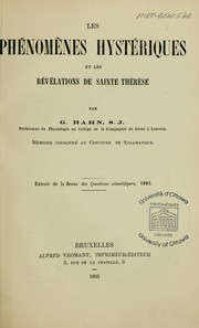 Les phénomènes hystériques et les révélations de sainte Thérèse by G. Hahn
