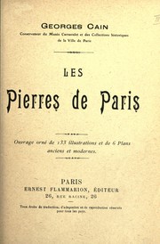 Cover of: Les pierres de Paris by Cain, Georges