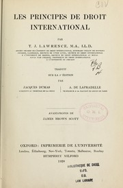 Cover of: Les principes de droit international