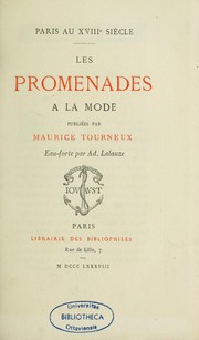 Cover of: Les Promenades à la mode: Paris au XVIIIe siècle