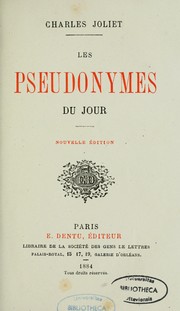 Cover of: Les pseudonymes du jour
