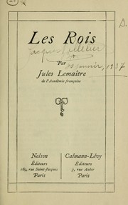Cover of: Les rois