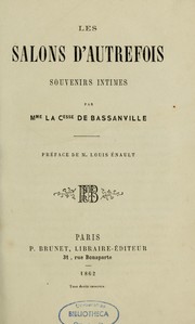 Cover of: Les salons d'autrefois