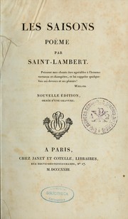 Cover of: Les saisons by Jean-François marquis de Saint-Lambert