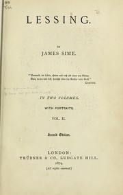 Cover of: Lessing by James Sime