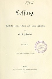 Cover of: Lessing: Geschichte seines Lebens und seiner Schriften