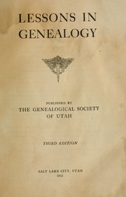 Lessons in genealogy by Genealogical Society of Utah