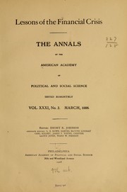 Cover of: Lessons of the financial crisis. by American Academy of Political and Social Science., American Academy of Political and Social Science.