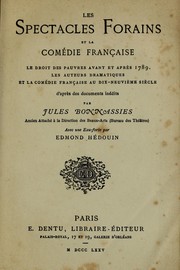 Cover of: Les spectacles forains et la comédie francaise