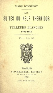 Cover of: Les suites du Neuf Thermidor by Marc Bonnefoy