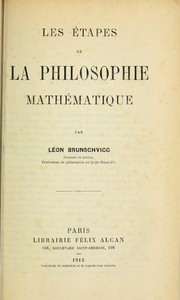 Cover of: Les étapes de la philosophie mathématique