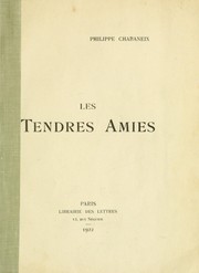 Cover of: Les tendres amies