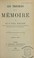 Cover of: Les troubles de la mémoire