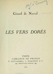 Cover of: Les vers dorés