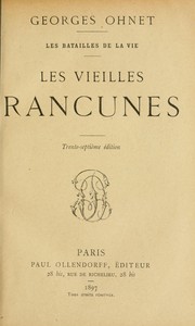 Cover of: Les vielles rancunes