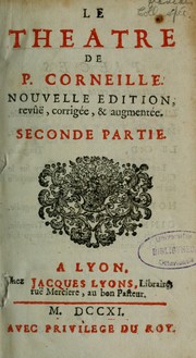 Cover of: Le théâtre de P. Corneille