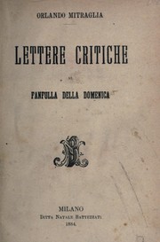 Lettere critiche al Fanfulla della Domenica by Orlando Mitraglia