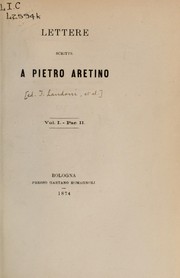 Cover of: Lettere scritte a Pistro Aretino