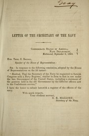 Cover of: Letter of the Secretary of the Navy