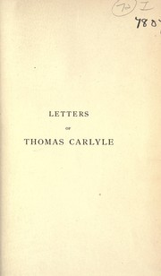 Cover of: Letters, 1526-1836 | Thomas Carlyle