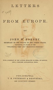 Cover of: Letters from Europe.