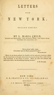 Cover of: Letters from New York by l. maria child