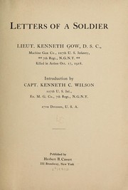 Cover of: Letters of a soldier by Kenneth Gow