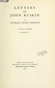 Cover of: Letters to Charles Eliot Norton by John Ruskin