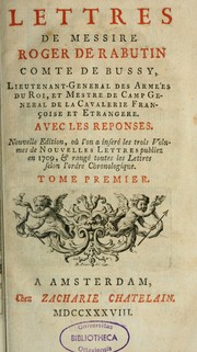 Cover of: Lettres de messire Roger de Rabutin comte de Bussy ...