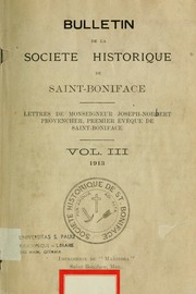 Cover of: Lettres de Monseigneur Joseph-Norrert [i.e. Norbert] Provencher, premier évêque de Saint-Boniface