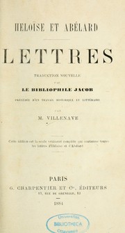 Cover of: Lettres d'Héloïse et d'Abélard